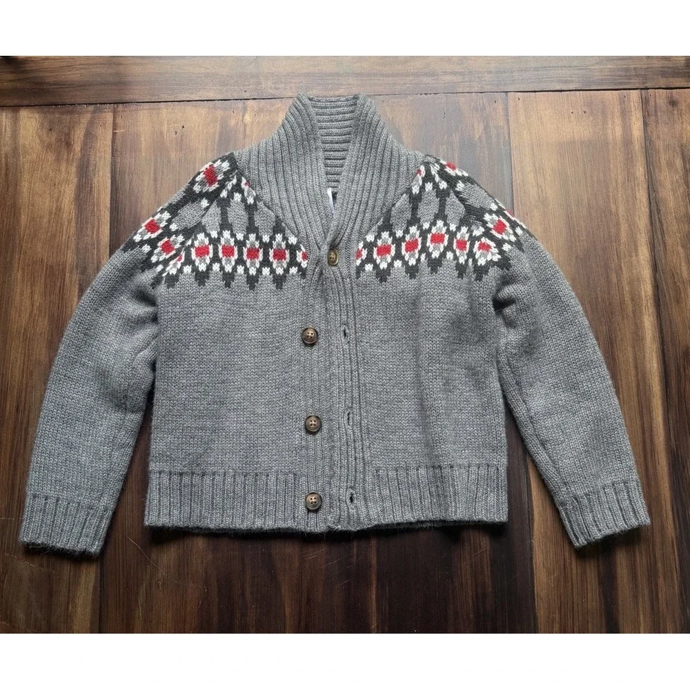 Boy's Gray Wool Blend Cardigan Sweater Toddler 3T Carter's